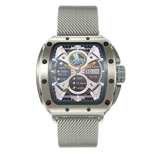 V68 Smartwatch Masculino Estilo Richard Mille – Chamadas Bluetooth, Tela HD 1.76", NFC, IP67 | Relógio Inteligente para Saúde e Esporte | Entrega Grátis em Luanda