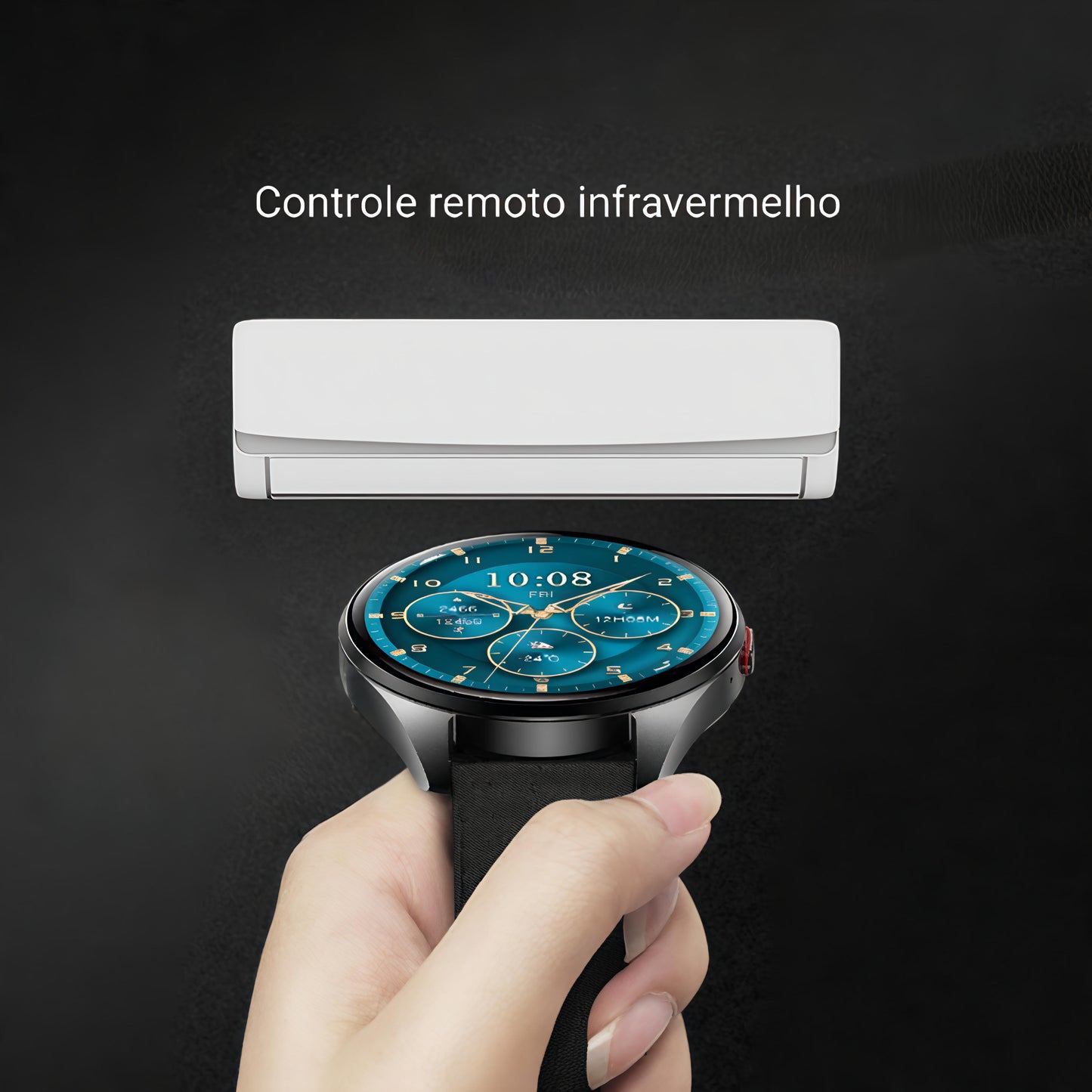 X5Pro LuxoraWatch – Smartwatch Unissex com Ecrã 3D HD 1.53", NFC, IA por Voz e +100 Modos Desportivos | Sistema em Inglês