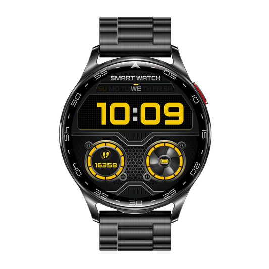 T97 LuxoraWatch – Smartwatch 2 em 1 com Fones Bluetooth, Chamadas, Saúde 24h e Ecrã HD 1.39" | Relógio Unissex Estilo Negócios