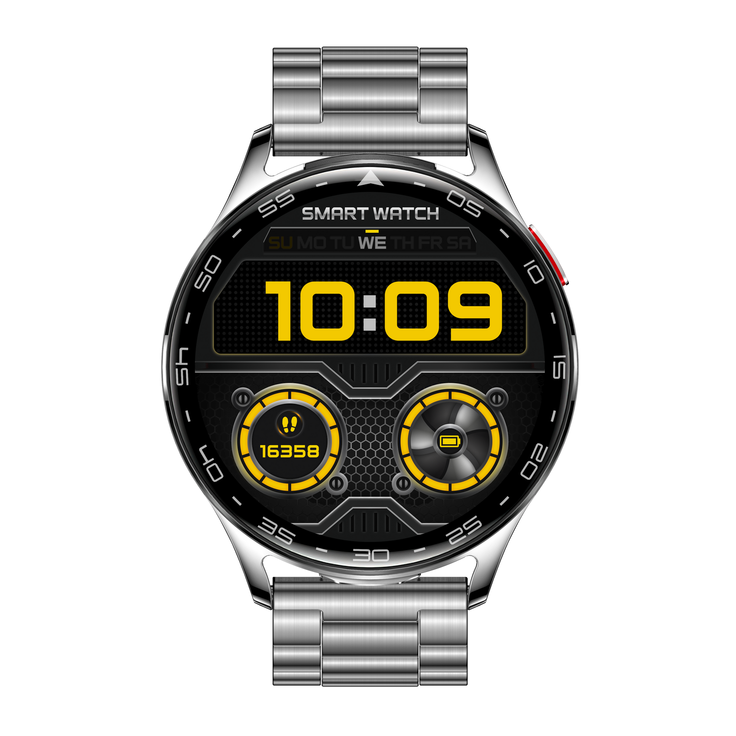 T97 LuxoraWatch – Smartwatch 2 em 1 com Fones Bluetooth, Chamadas, Saúde 24h e Ecrã HD 1.39" | Relógio Unissex Estilo Negócios