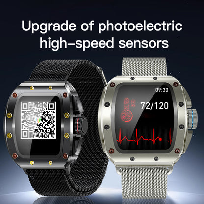 V68 Smartwatch Masculino Estilo Richard Mille – Chamadas Bluetooth, Tela HD 1.76", NFC, IP67 | Relógio Inteligente para Saúde e Esporte | Entrega Grátis em Luanda
