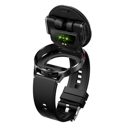 T97 LuxoraWatch – Smartwatch 2 em 1 com Fones Bluetooth, Chamadas, Saúde 24h e Ecrã HD 1.39" | Relógio Unissex Estilo Negócios