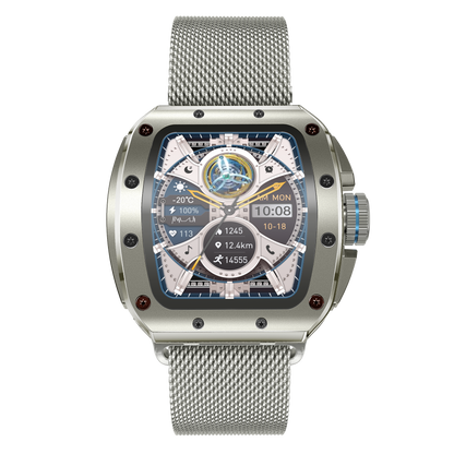 V68 Smartwatch Masculino Estilo Richard Mille – Chamadas Bluetooth, Tela HD 1.76", NFC, IP67 | Relógio Inteligente para Saúde e Esporte | Entrega Grátis em Luanda