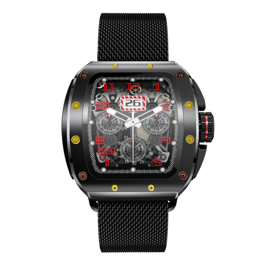 V68 Smartwatch Masculino Estilo Richard Mille – Chamadas Bluetooth, Tela HD 1.76", NFC, IP67 | Relógio Inteligente para Saúde e Esporte | Entrega Grátis em Luanda