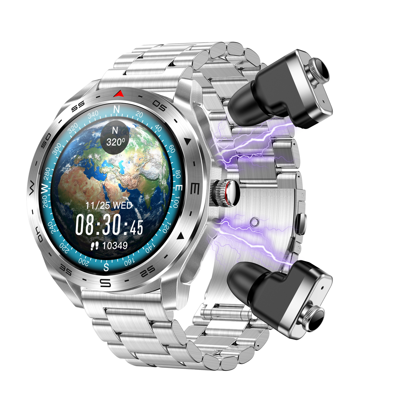 T95 LuxoraWatch – Smartwatch 2-em-1 com Fones Bluetooth, Chamadas, Monitor de Saúde e Ecrã IPS HD 1.52" | Unissex | Entrega Rápida em Angola