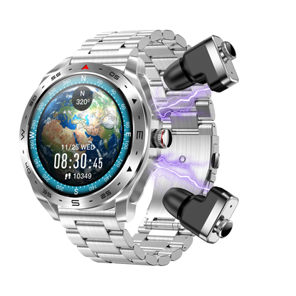 T95 LuxoraWatch – Smartwatch 2-em-1 com Fones Bluetooth, Chamadas, Monitor de Saúde e Ecrã IPS HD 1.52" | Unissex | Entrega Rápida em Angola