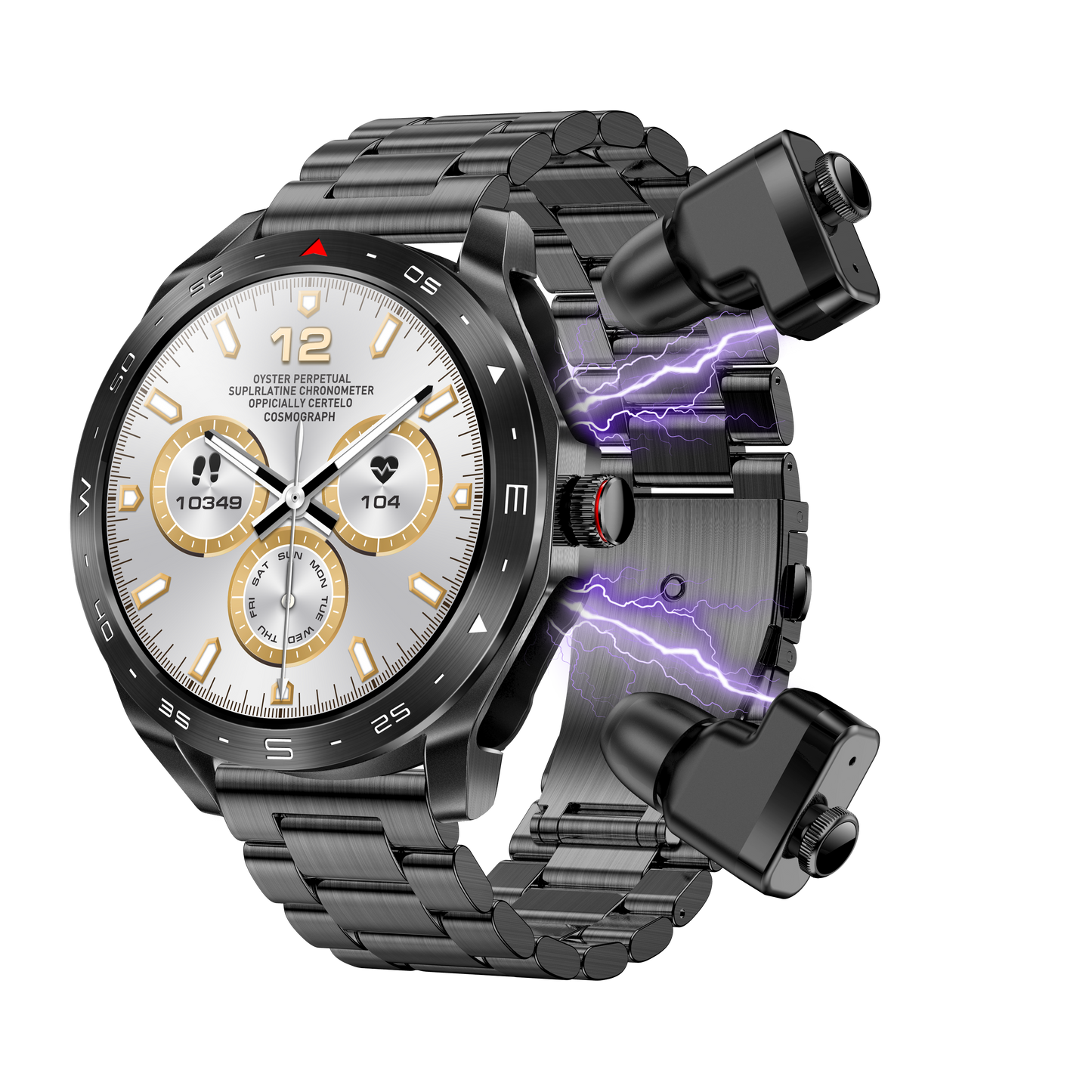 T95 LuxoraWatch – Smartwatch 2-em-1 com Fones Bluetooth, Chamadas, Monitor de Saúde e Ecrã IPS HD 1.52" | Unissex | Entrega Rápida em Angola