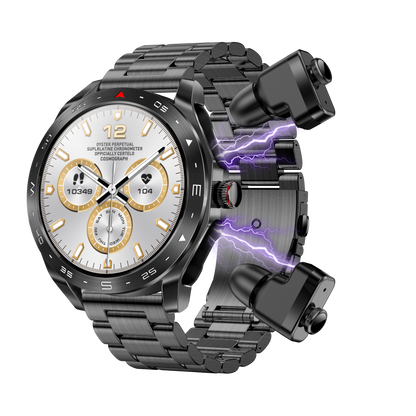 T95 LuxoraWatch – Smartwatch 2-em-1 com Fones Bluetooth, Chamadas, Monitor de Saúde e Ecrã IPS HD 1.52" | Unissex | Entrega Rápida em Angola