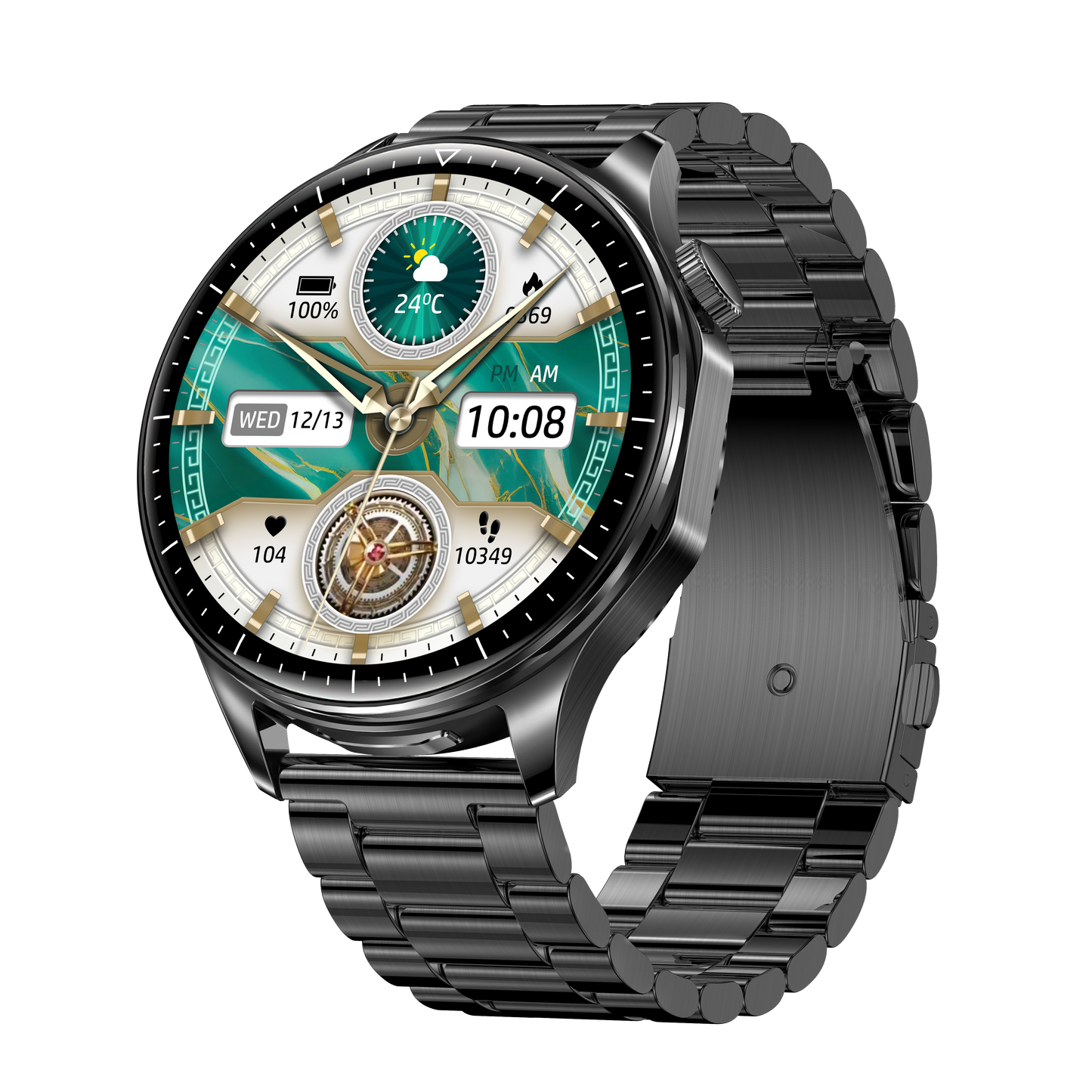 T98 LuxoraWatch – Smartwatch + Fones Bluetooth 2 em 1 com Chamadas, Saúde, NFC e Tela AMOLED 1.43" | Entrega Rápida em Angola