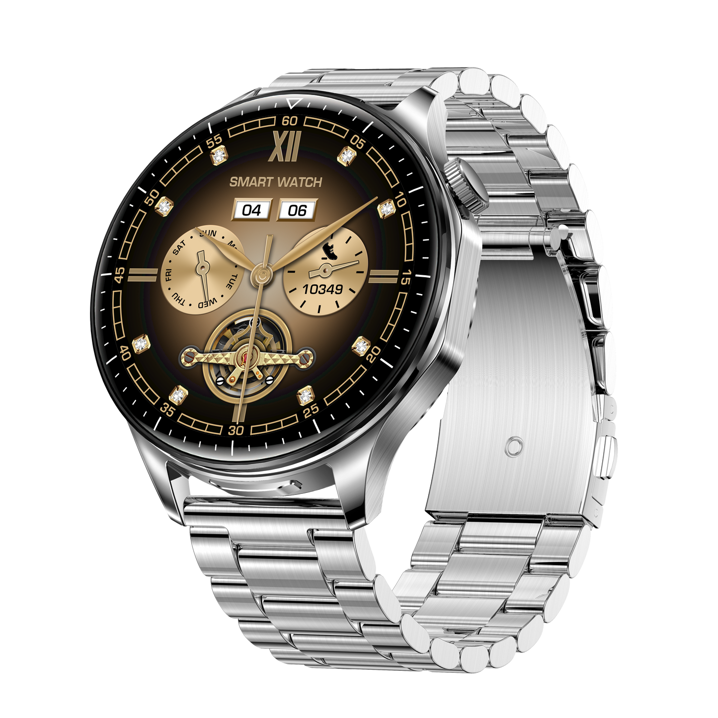 T98 LuxoraWatch – Smartwatch + Fones Bluetooth 2 em 1 com Chamadas, Saúde, NFC e Tela AMOLED 1.43" | Entrega Rápida em Angola