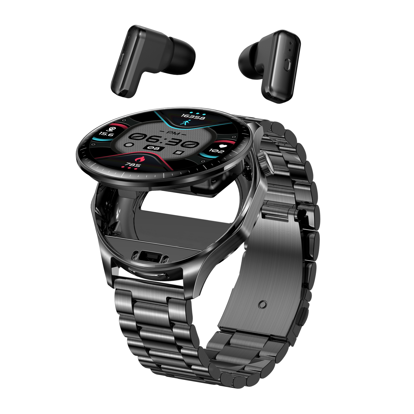 T98 LuxoraWatch – Smartwatch + Fones Bluetooth 2 em 1 com Chamadas, Saúde, NFC e Tela AMOLED 1.43" | Entrega Rápida em Angola