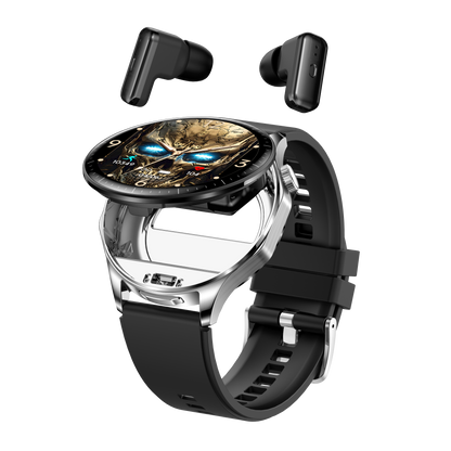 T98 LuxoraWatch – Smartwatch + Fones Bluetooth 2 em 1 com Chamadas, Saúde, NFC e Tela AMOLED 1.43" | Entrega Rápida em Angola