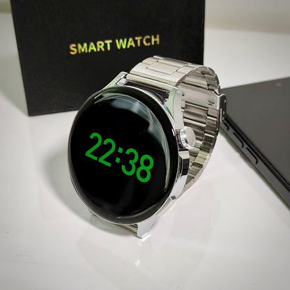 V13PRO Smartwatch LuxoraWatch – Tela HD 2.0", NFC, Monitoramento Avançado de Saúde, 3 Pulseiras (Couro, Aço, Silicone), IP67