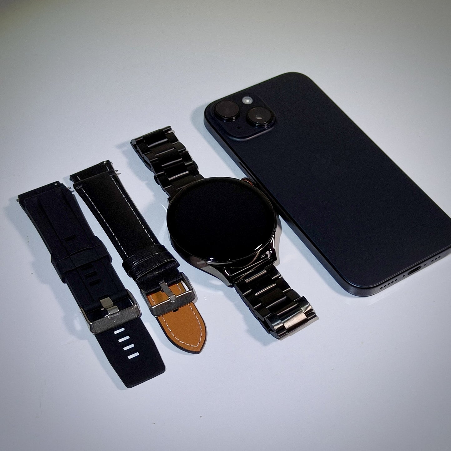 V13PRO Smartwatch LuxoraWatch – Tela HD 2.0", NFC, Monitoramento Avançado de Saúde, 3 Pulseiras (Couro, Aço, Silicone), IP67