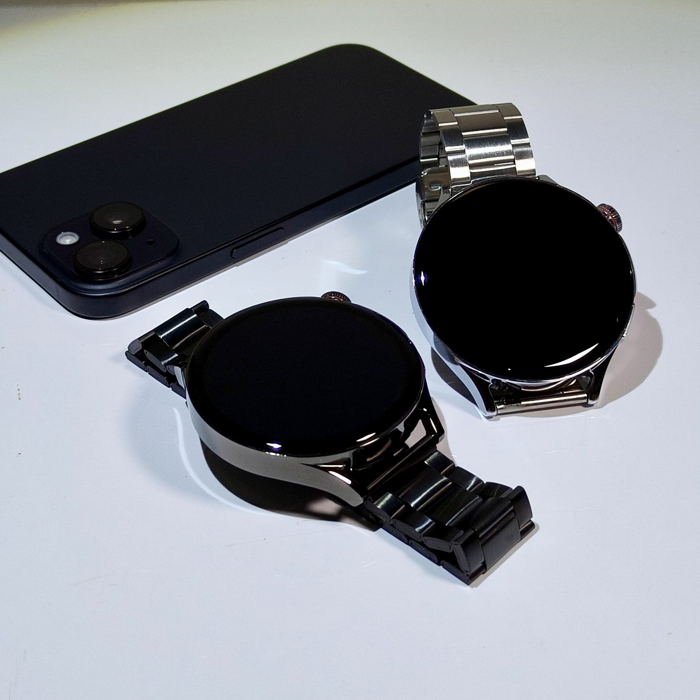 V13PRO Smartwatch LuxoraWatch – Tela HD 2.0", NFC, Monitoramento Avançado de Saúde, 3 Pulseiras (Couro, Aço, Silicone), IP67