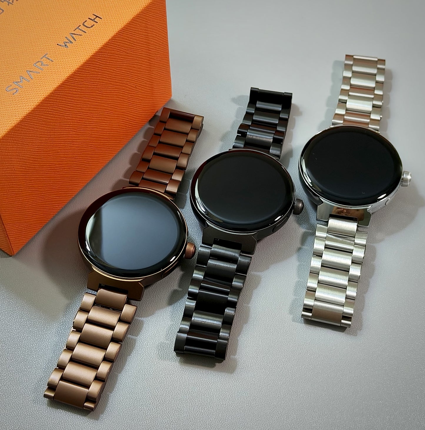 V2 LuxoraWatch – Smartwatch Casal Unissex com Chamadas, Saúde, NFC e Tela HD 1.6" | Entrega Rápida em Angola