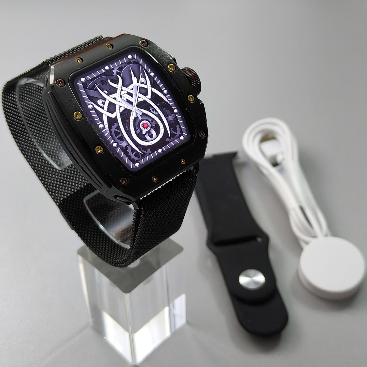 V68 Smartwatch Masculino Estilo Richard Mille – Chamadas Bluetooth, Tela HD 1.76", NFC, IP67 | Relógio Inteligente para Saúde e Esporte | Entrega Grátis em Luanda