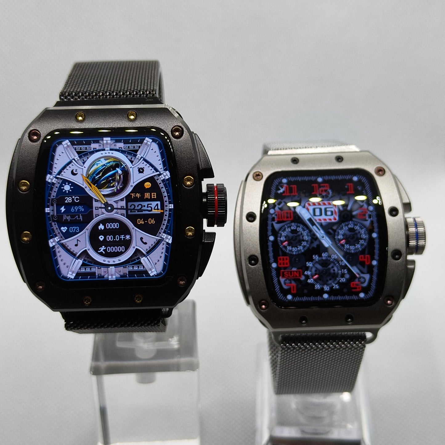 V68 Smartwatch Masculino Estilo Richard Mille – Chamadas Bluetooth, Tela HD 1.76", NFC, IP67 | Relógio Inteligente para Saúde e Esporte | Entrega Grátis em Luanda