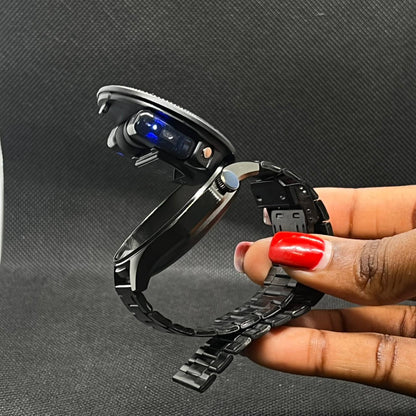 T98 LuxoraWatch – Smartwatch + Fones Bluetooth 2 em 1 com Chamadas, Saúde, NFC e Tela AMOLED 1.43" | Entrega Rápida em Angola