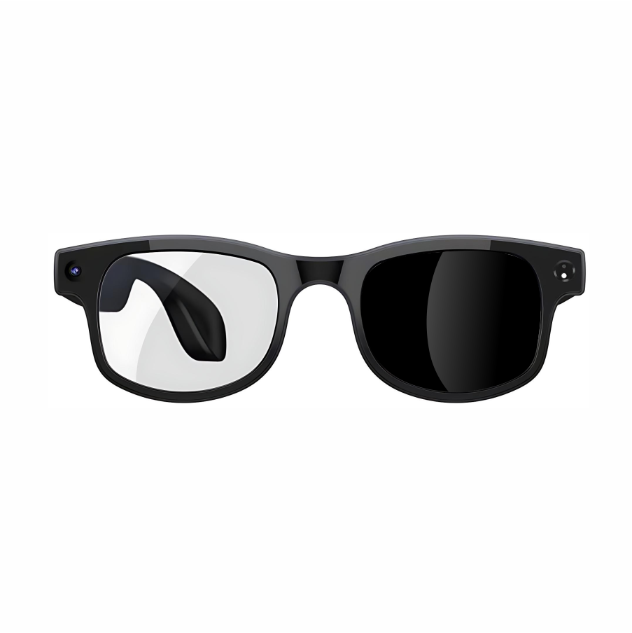 Óculos AIMB-G2 Pro pretos, vista frontal das lentes
