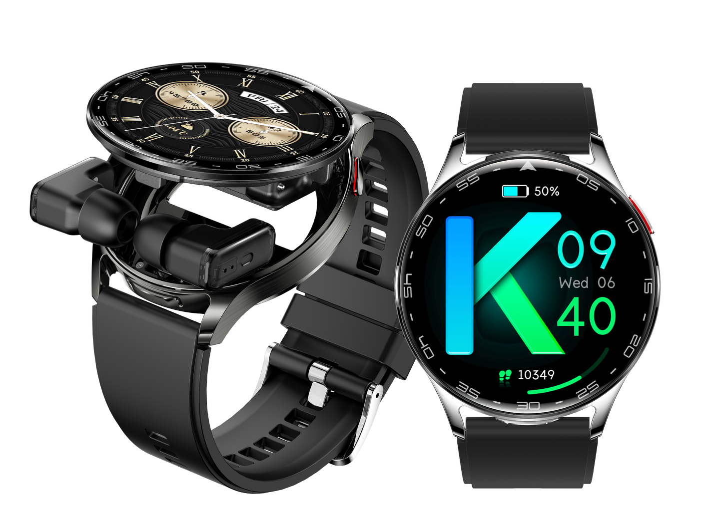 T97 LuxoraWatch – Smartwatch 2 em 1 com Fones Bluetooth, Chamadas, Saúde 24h e Ecrã HD 1.39" | Relógio Unissex Estilo Negócios