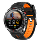 HT37 grafite com pulseira preta e laranja