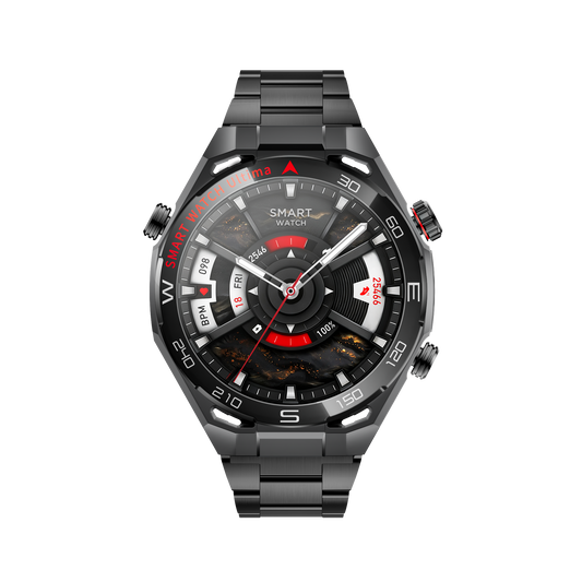 JS Watch 55 preto, vista frontal