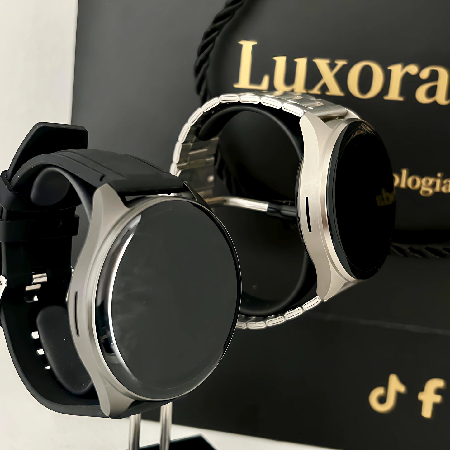 X5Pro LuxoraWatch – Smartwatch Unissex com Ecrã 3D HD 1.53", NFC, IA por Voz e +100 Modos Desportivos | Sistema em Inglês